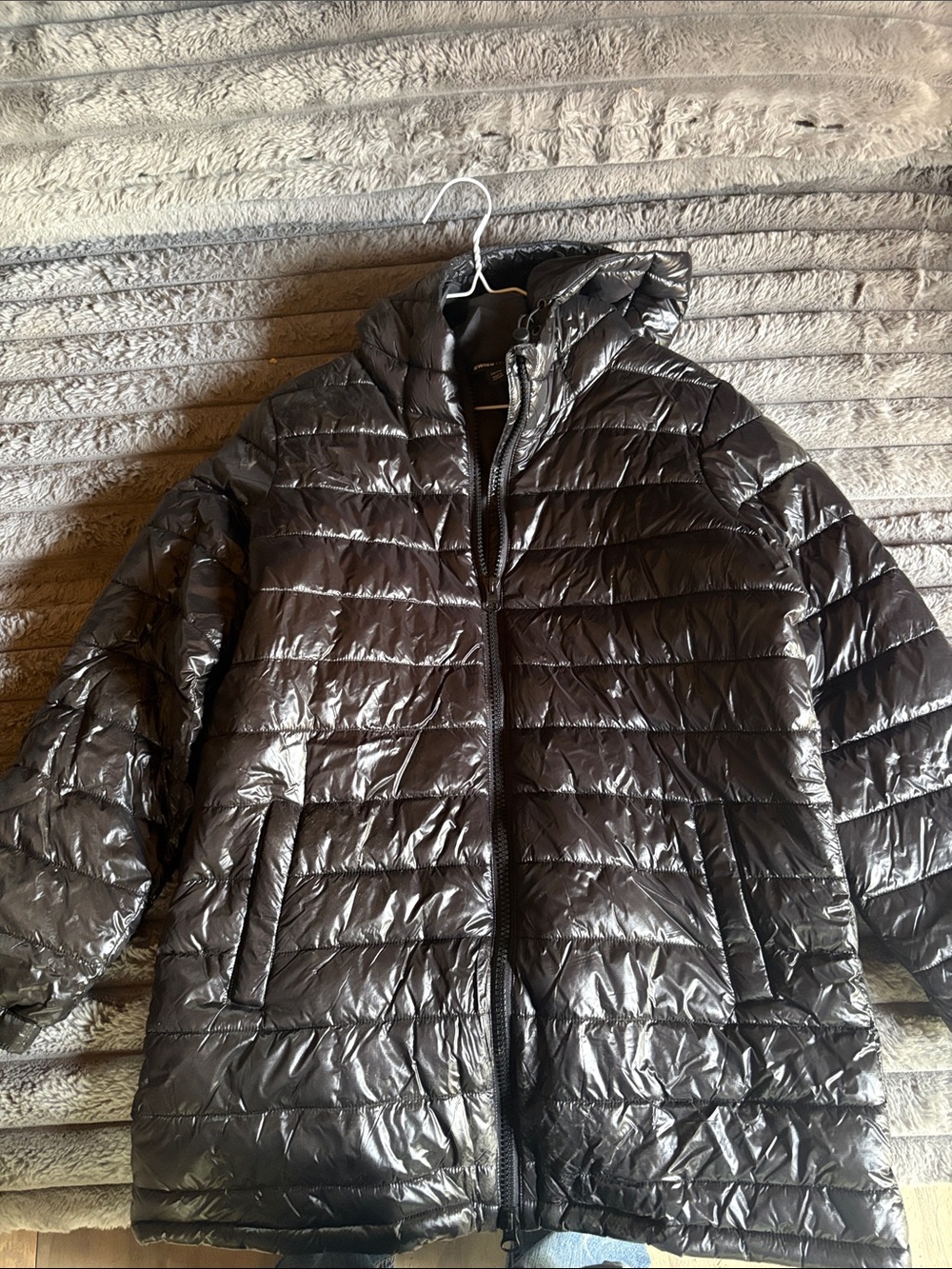 Women’s Hooded Quilted Puffer Jacket - Black